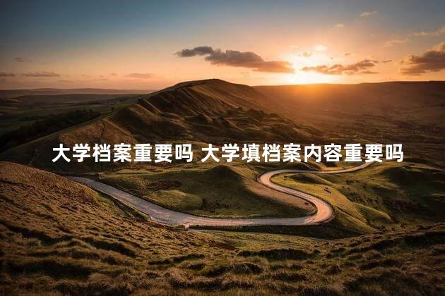 大学档案重要吗 大学填档案内容重要吗